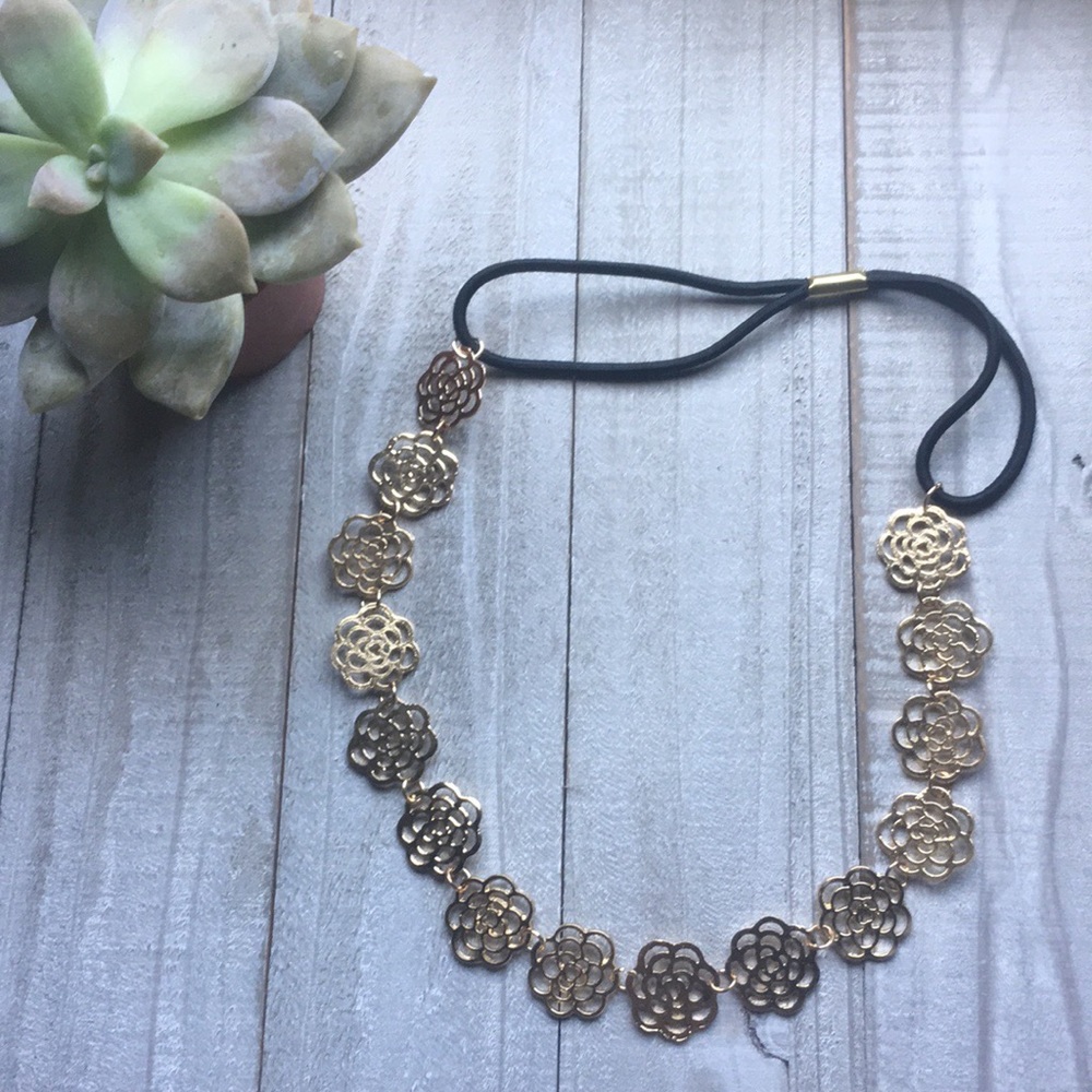 Rose Hollow Headband - Picture 1 of 5